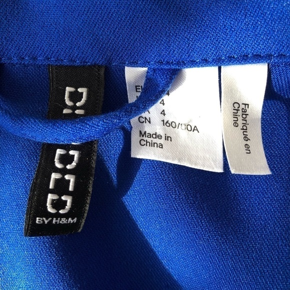 H&M Cobalt Blue Blazer, light weight. Fall Feminine Size  4 Small - Picture 4 of 6